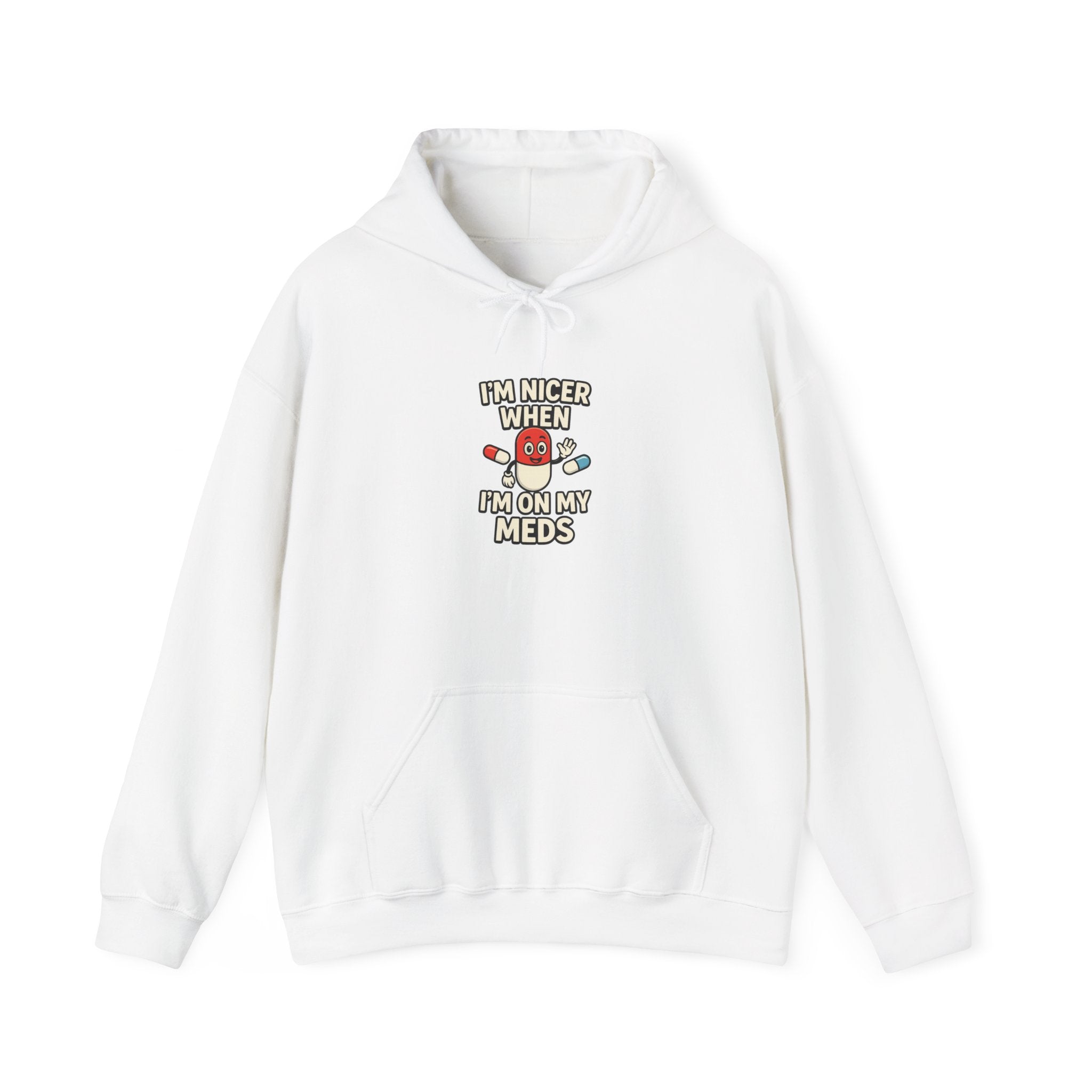 I'm Nicer on My Meds Unisex Heavy Blend™ Hooded Sweatshirt