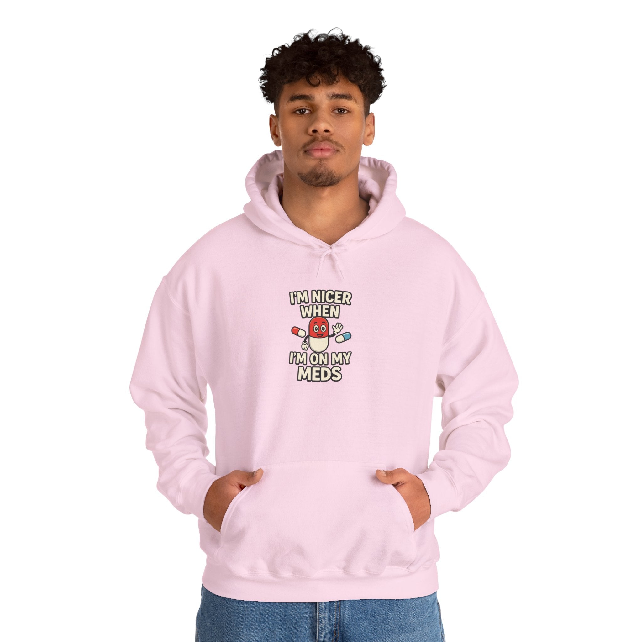 I'm Nicer on My Meds Unisex Heavy Blend™ Hooded Sweatshirt